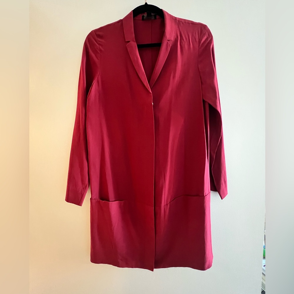 COS Burgundy Red Silk Shift Dress size 4